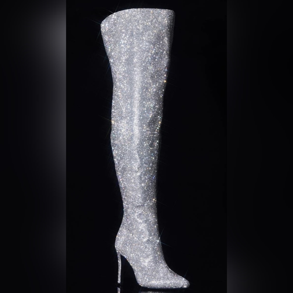 EUC With Factory Flaw- Poster Grl Publicity Stunt Thigh High Boots Sz 7